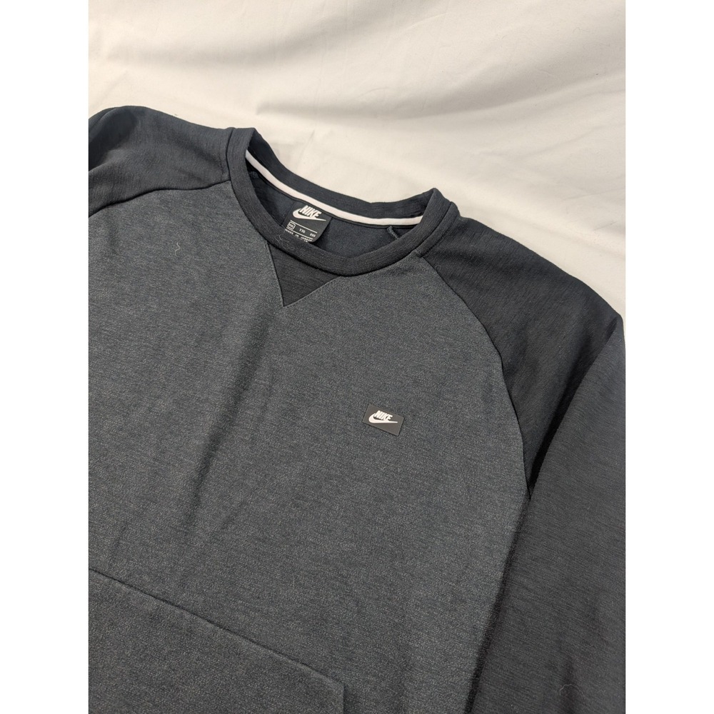 Nike Crewneck Sweatshirt Men's size XXL Sportswear Optic Black Heather Gray